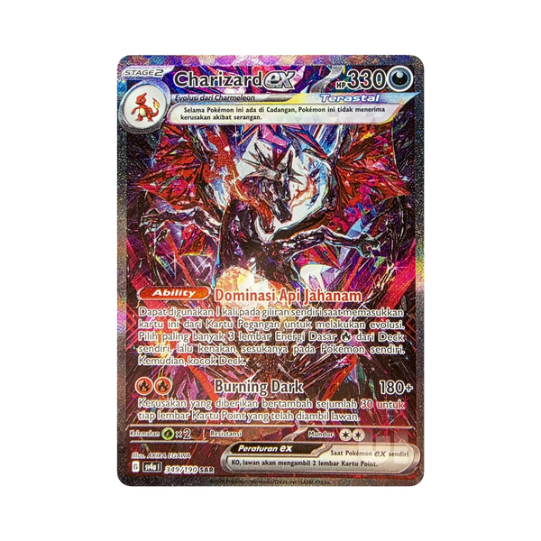 Charizard ex 349/190 SAR Indonesian Pokemon card