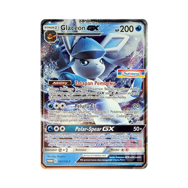 Glaceon GX 085/SM-P Indonesian promo Pokemon card