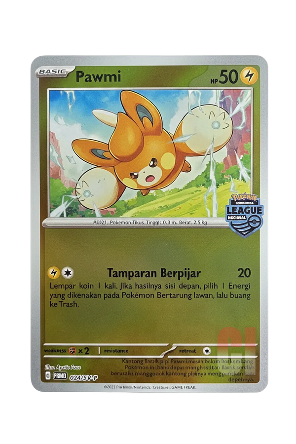 Pawmi 024/SV-P card close-up through clear sealed sleeve