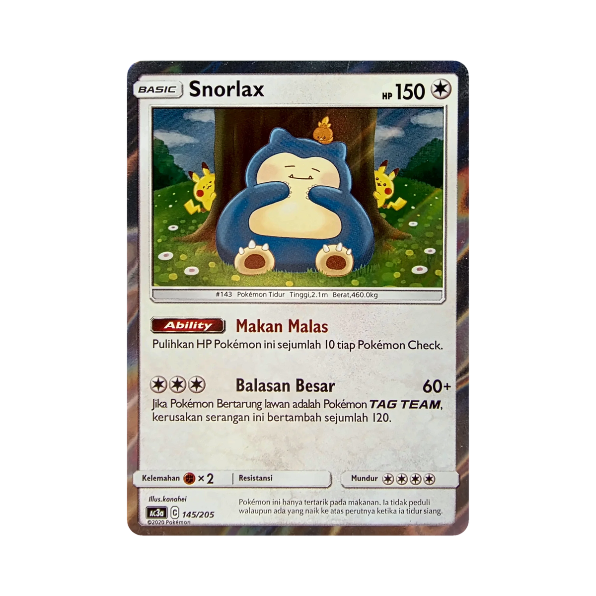 Snorlax 145/205 Indonesian Pokemon card