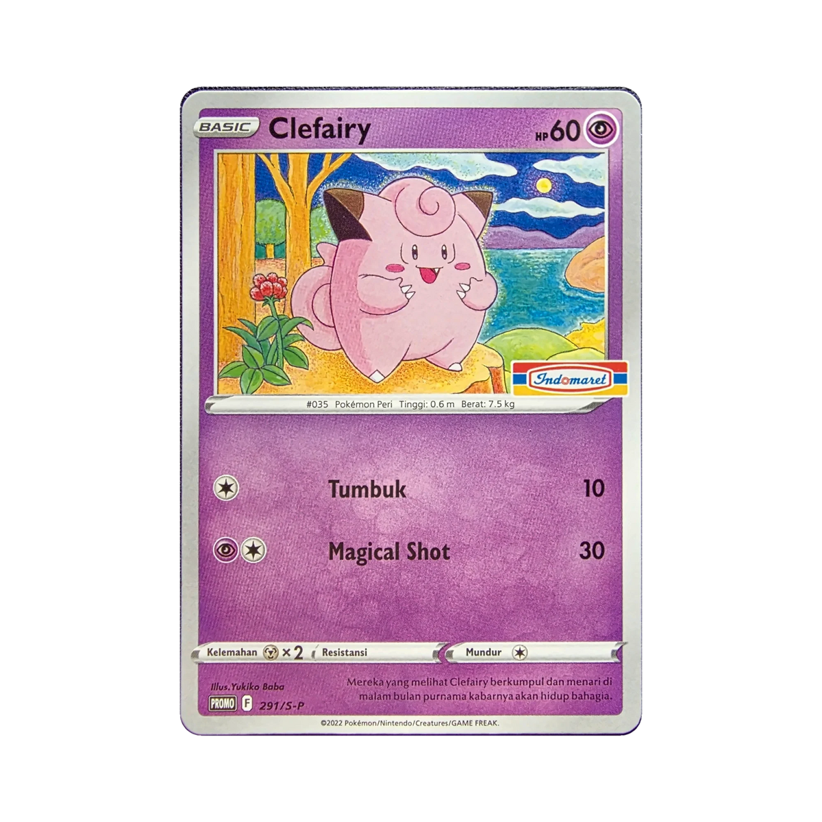 Clefairy 291/S-P Indonesian Pokemon promo card