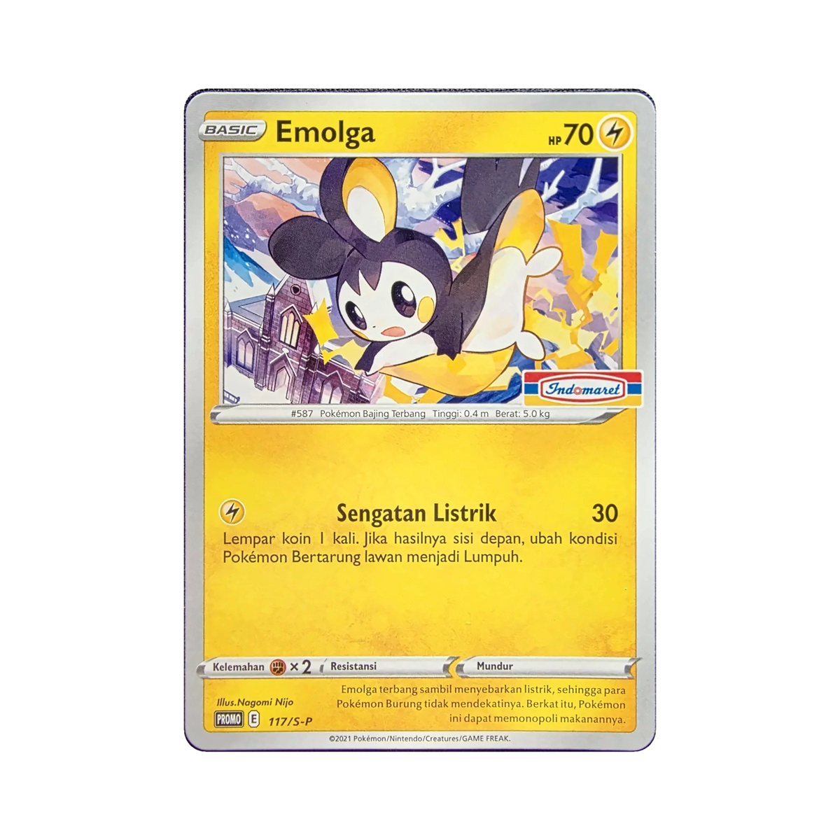 Emolga 117/S-P Indonesian Pokemon promo card