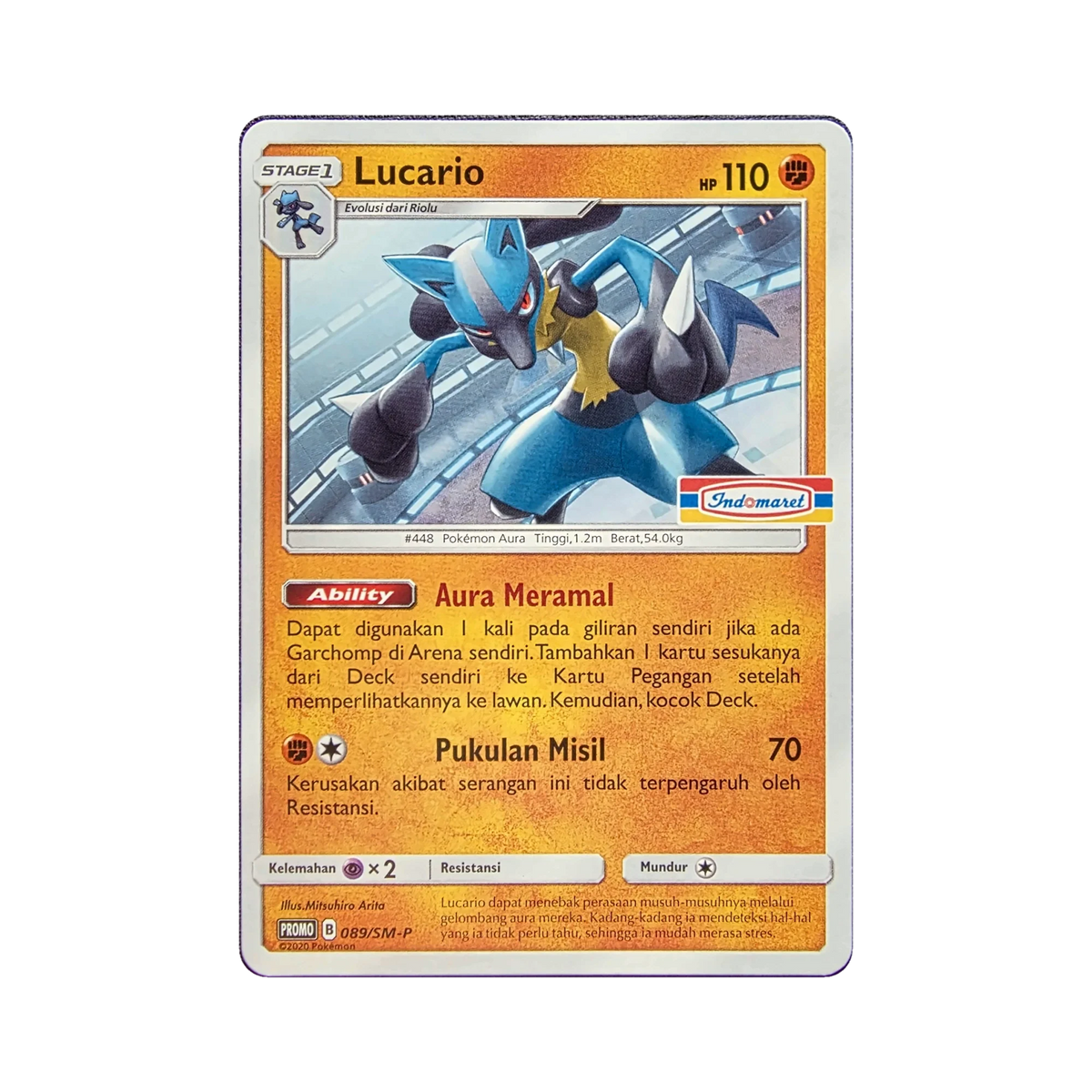 Lucario 089/SM-P Indonesian Pokemon promo card