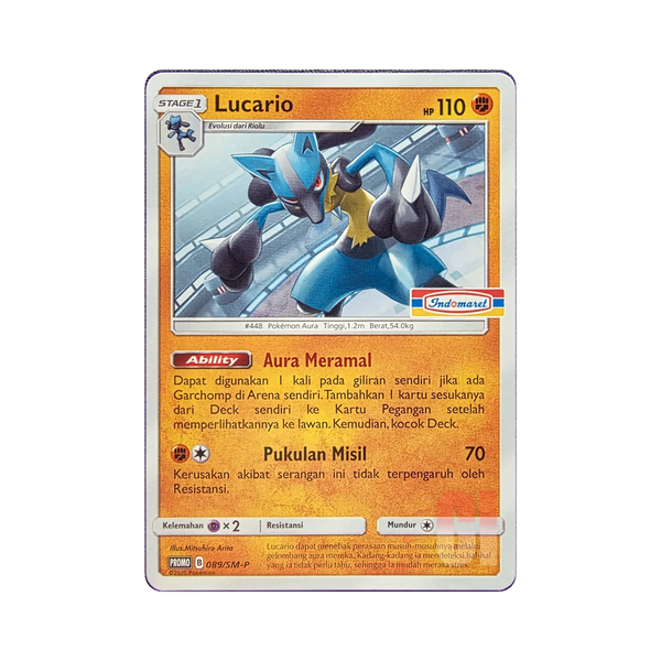Lucario 089/SM-P Indonesian Pokemon promo card