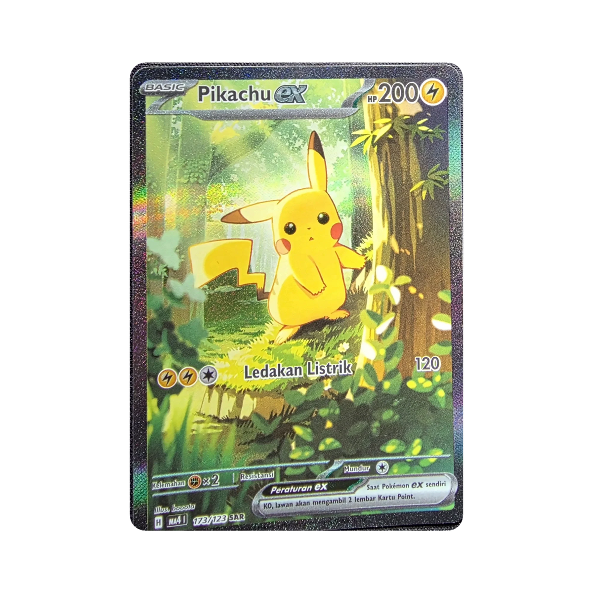 Pikachu ex 173/123 SAR Indonesian Pokemon card