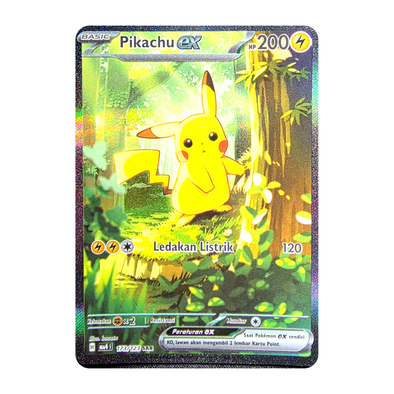 Pikachu ex "Treekachu" 173/123 SAR Indonesian, Same Art as American 238/191
