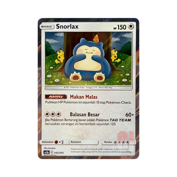 Snorlax 145/205 Indonesian Pokemon card