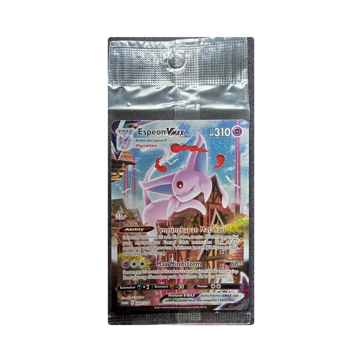 Espeon VMAX 202/S-P Indonesian promo, factory sealed pack