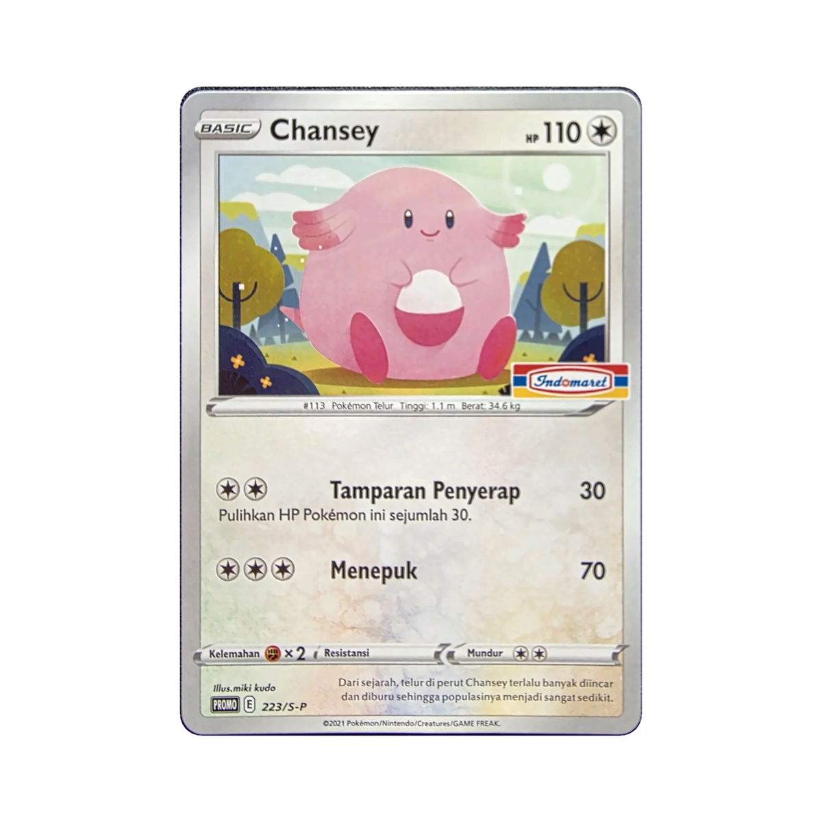Chansey 223/S-P Indonesian Pokemon promo card