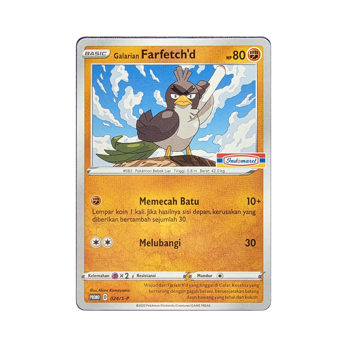 Galarian Farfetch'd 024/S-P Indonesian Pokemon promo card