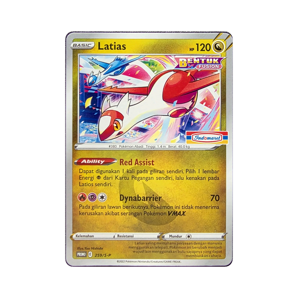 Latias 259/S-P Indonesian Pokemon promo card