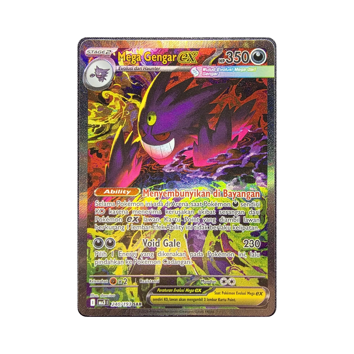 Mega Gengar ex 240/193 SAR Indonesian Pokemon card