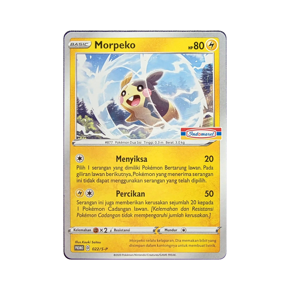 Morpeko 022/S-P Indonesian Pokemon promo card