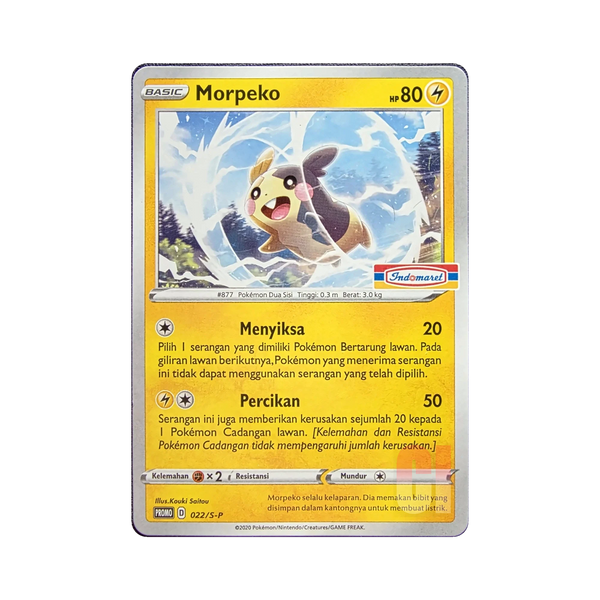 Morpeko 022/S-P Indonesian Pokemon promo card