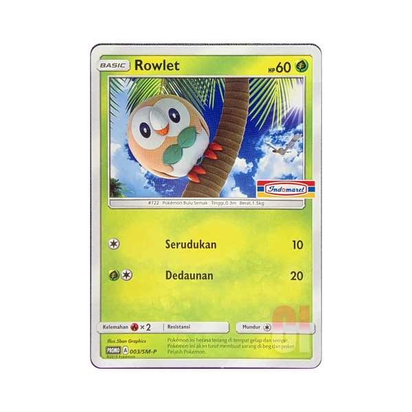 Rowlet 003/SM-P Indonesian Pokemon promo card