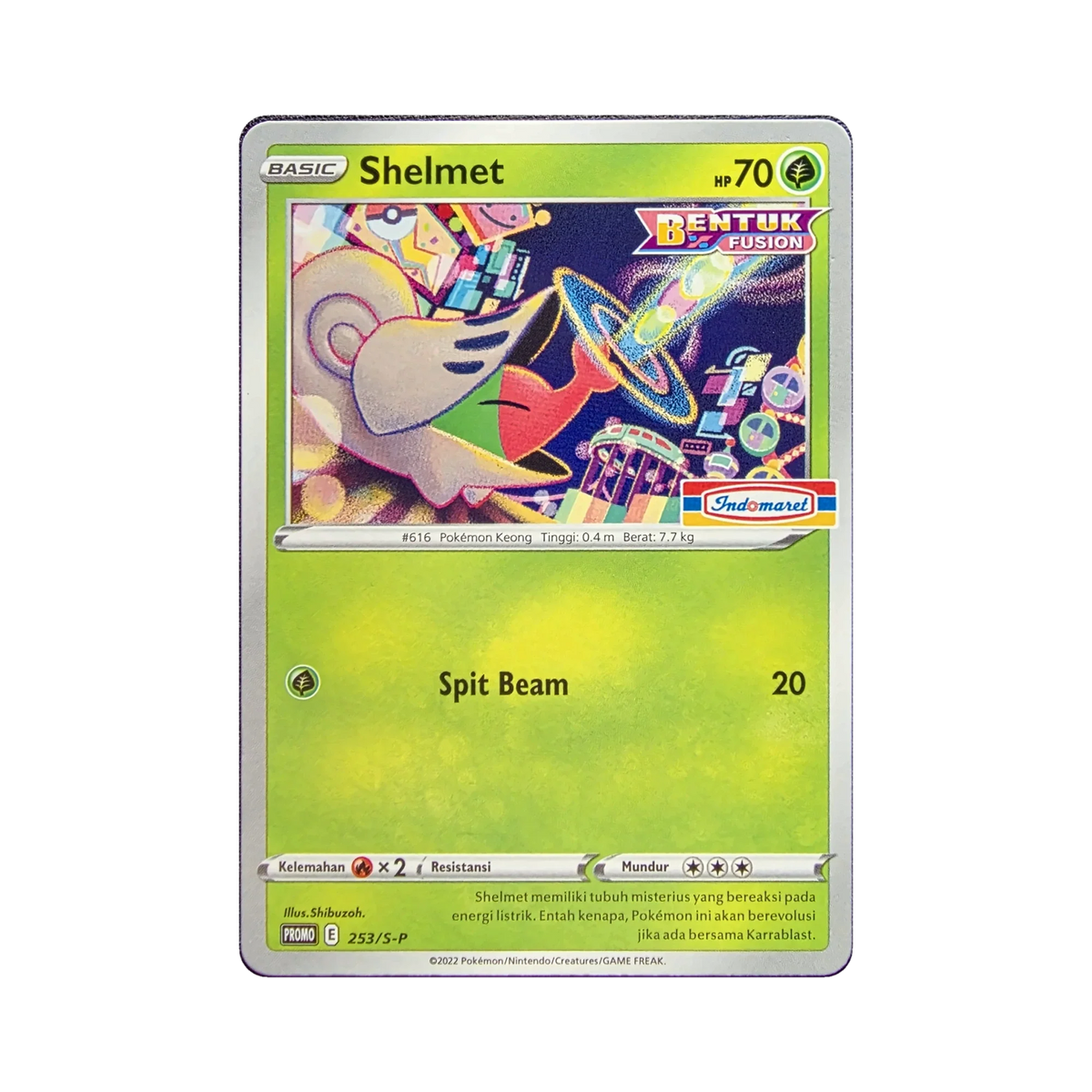Shelmet 253/S-P Indonesian Pokemon promo card